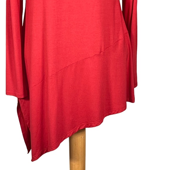 Eileen Fisher Asymmetrical Soft Knit Terracotta Tunic Size Small - Picture 2 of 11